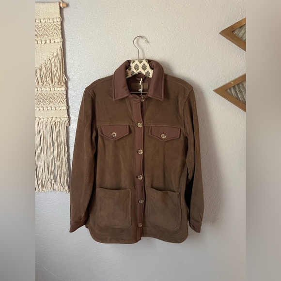 NWT BlankNYC Fleece Button Front Shirt Jacket Shacket - Picture 3 of 6